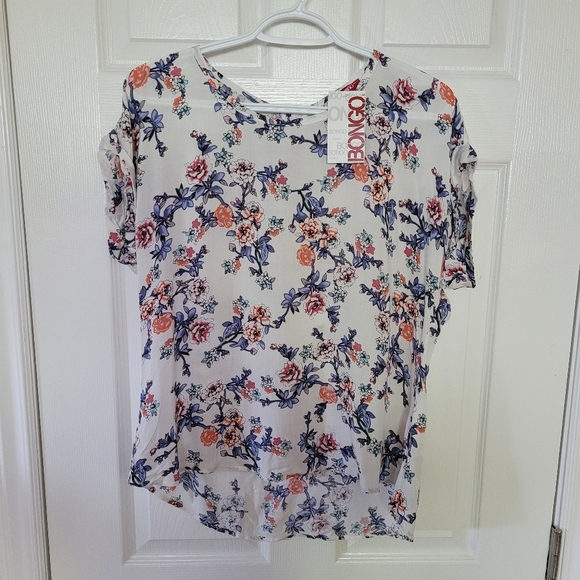 NWT - M - Bongo - cap short sleeve Floral shirt - Picture 6 of 10